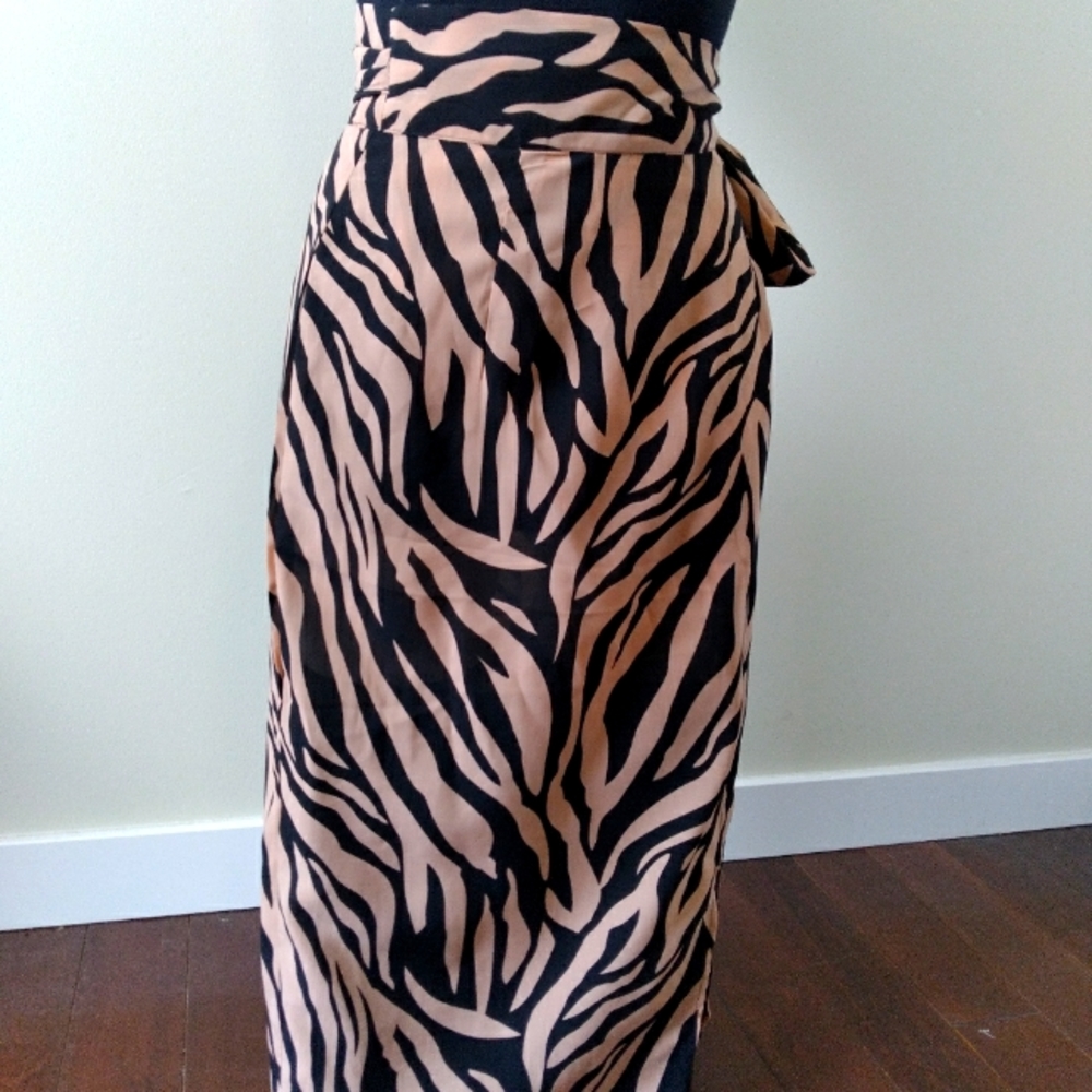 Animal Print Wrap Skirt by Japna.NWT